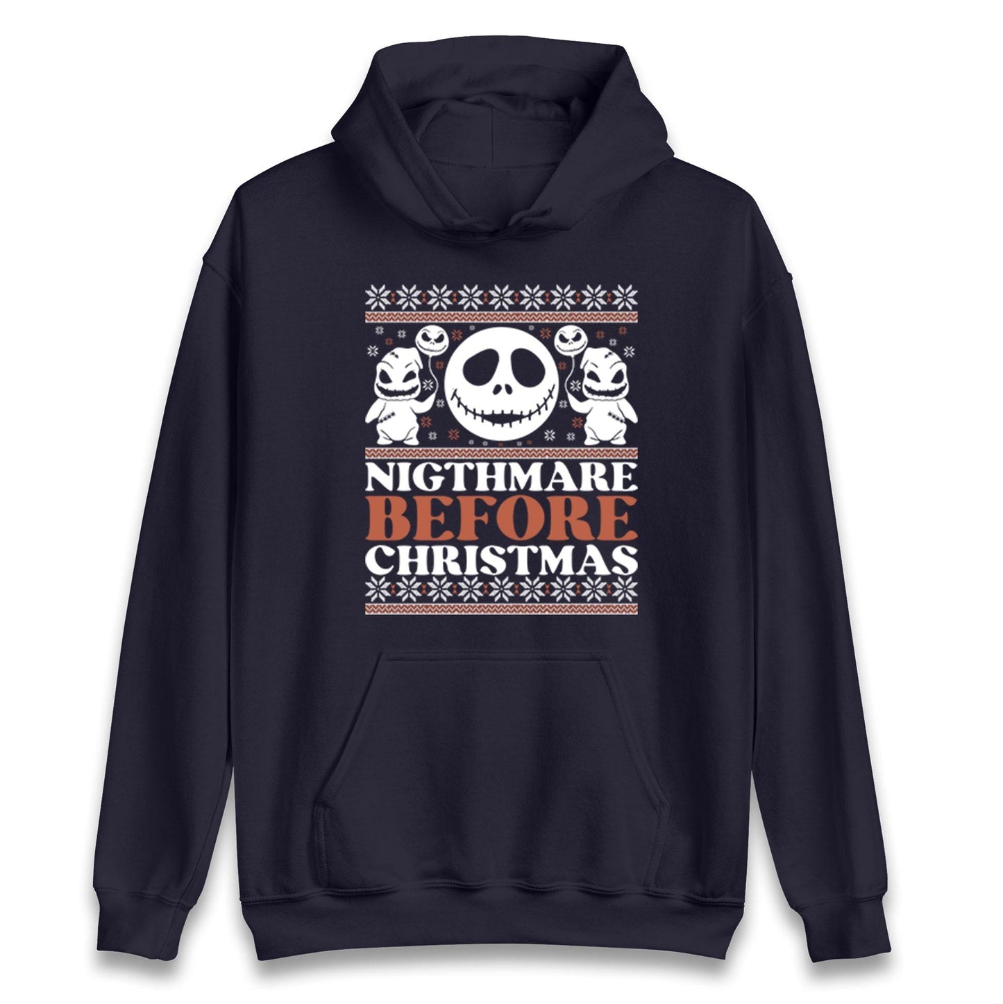 Nightmare Before Christmas Jumper, Halloween Xmas Tee, Jack Skellington Funny Holiday Top, Spooky Festive Gift Unisex Sweatshirt