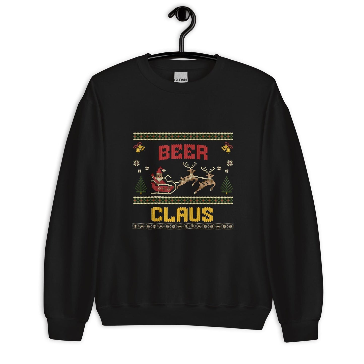 Beer Claus Funny Christmas Jumper | Ugly Xmas | Unisex Holiday Sweatshirt Hoodie | Drinking Party Santa Claus Jumper