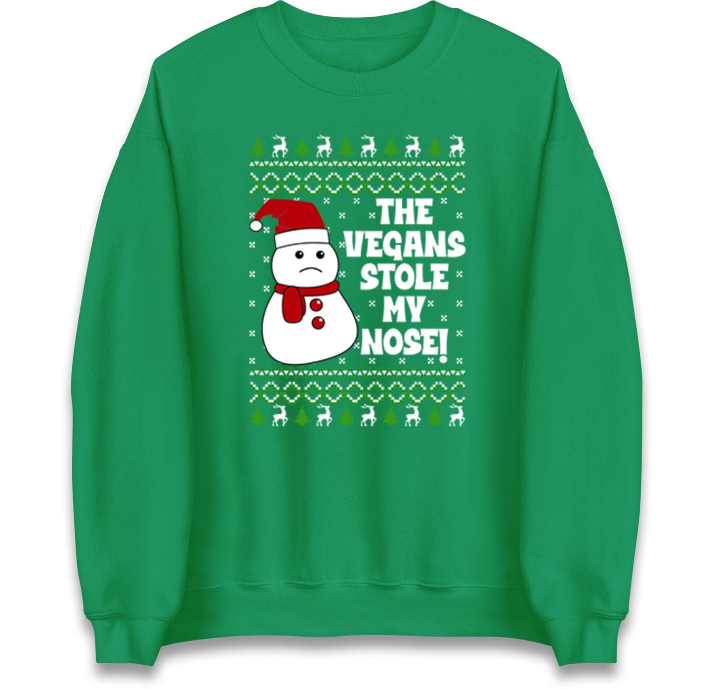 The Vegans Stole My Nose Christmas Funny Jumper, Xmas Funny Snowman Hoodie, Christmas T Shirt, Ugly Christmas jumper