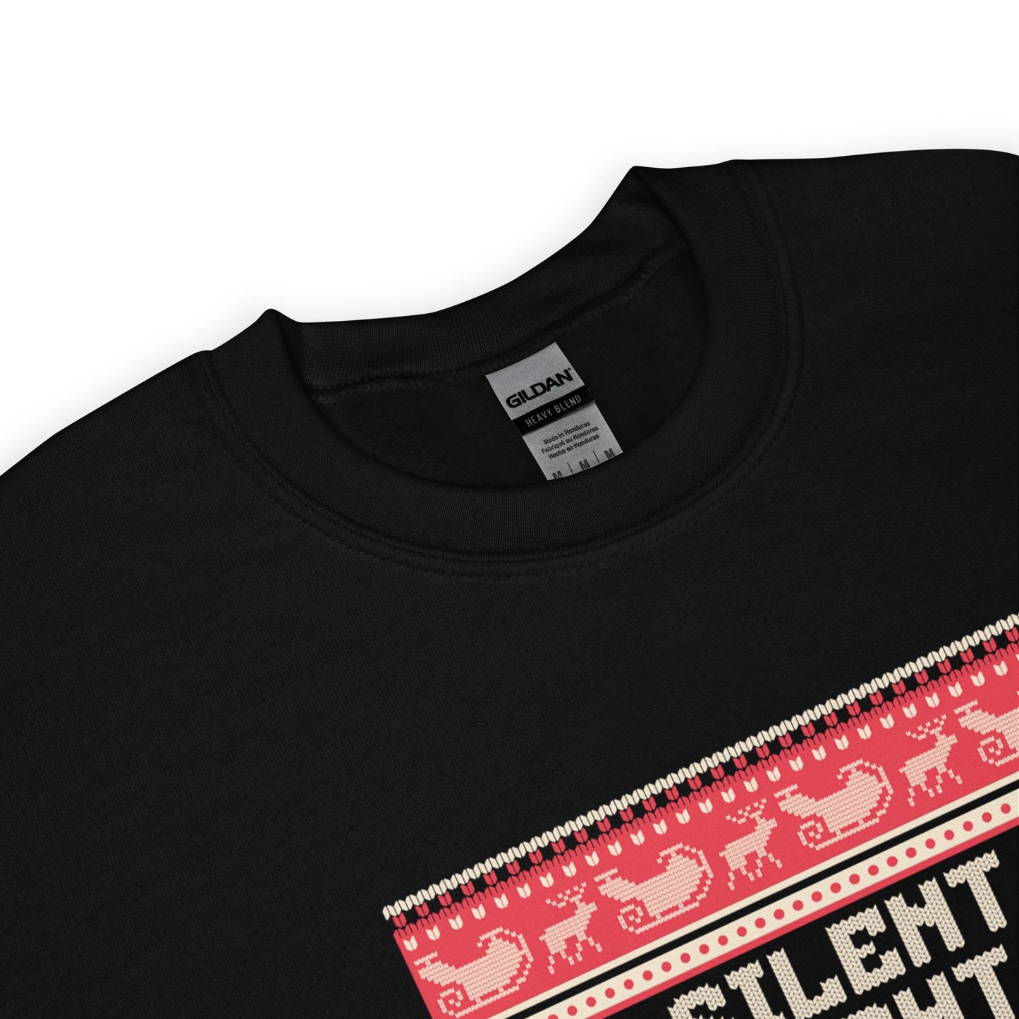 Silent Night Zero Peace Christmas Jumper | Funny Dark Humour Xmas | Ugly Holiday Knitwear | Alternative Secret Santa Gift