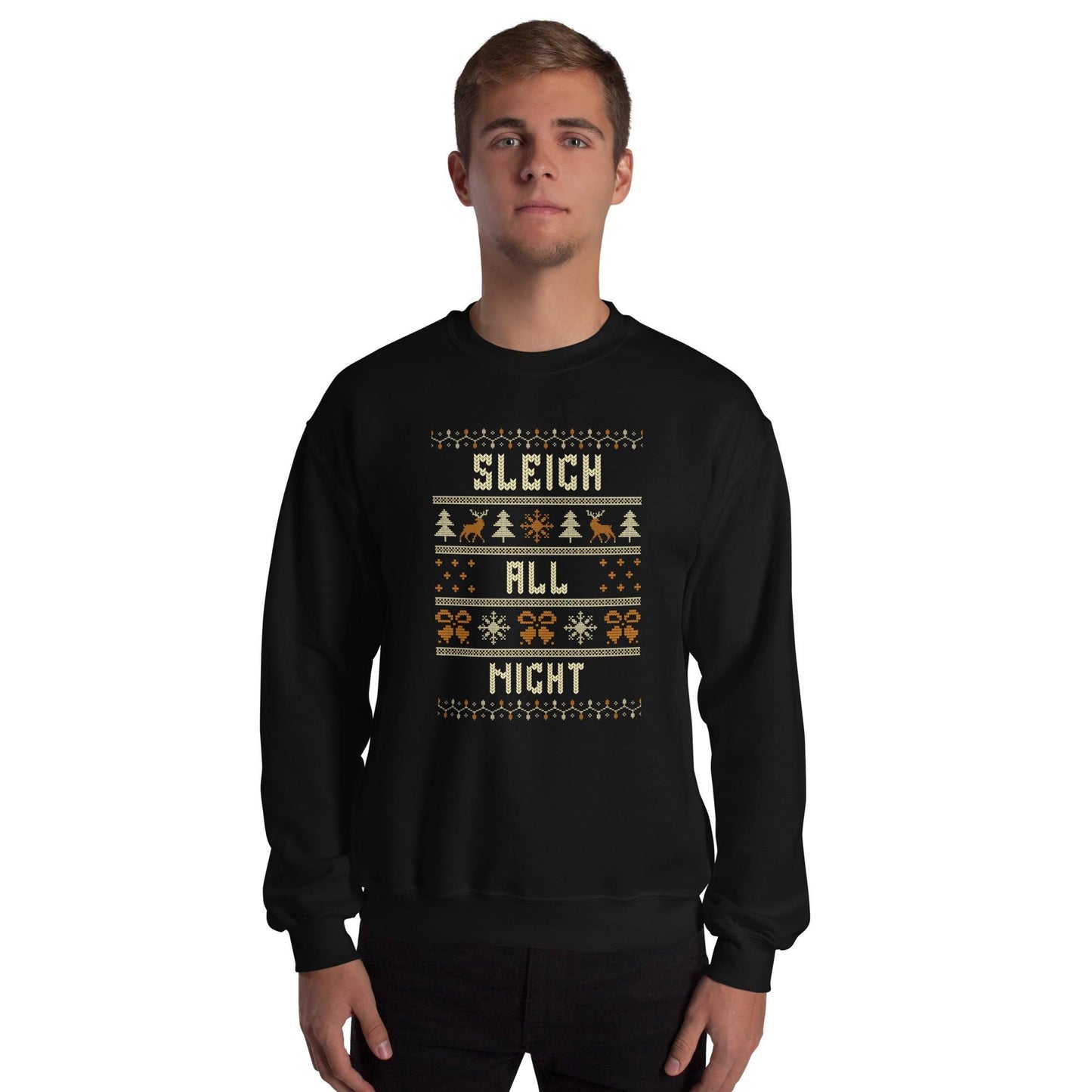 Sleigh All Night Funny Christmas Jumper | Ugly Xmas for Parties | Secret Santa Gift | Festive Knitwear for Men Women