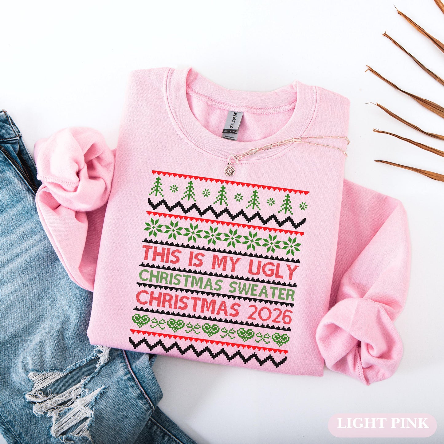 This Is My Ugly , Funny Christmas Sweatshirt, Holiday Party Outfit, Cozy Xmas Crewneck, Christmas 2026 New Year Ugly Sweatshirt