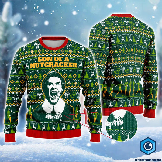 Son of a Nutcracker Buddy the Elf Ugly Sweater, Buddy the Elf Movie Ugly Christmas Sweater, Elf Nutcracker Christmas Shirt