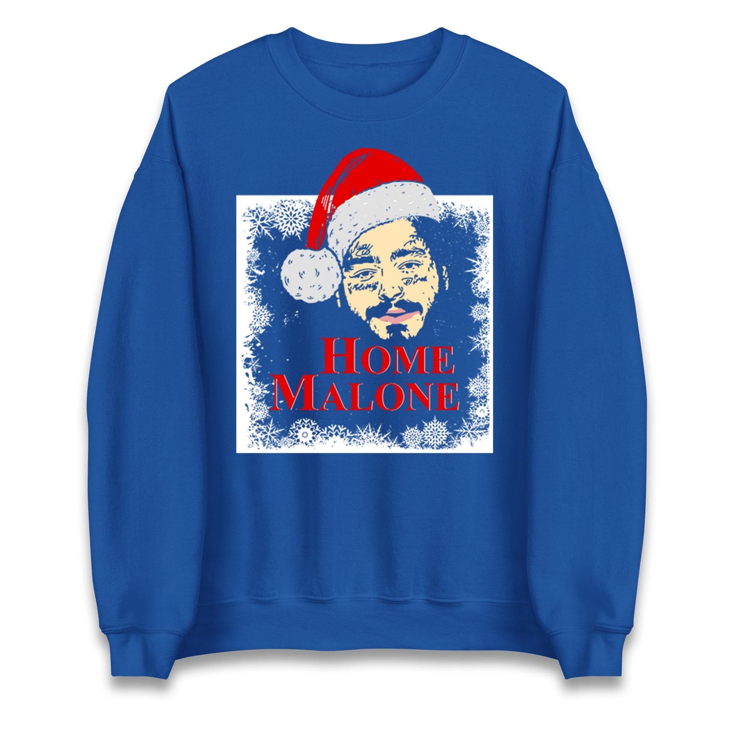 Home Malone Christmas Jumper, Funny Malone Xmas Tee, Cool Holiday Humor Gift Top, Trendy Meme Christmas Sweatshirt, Hilarious Festive Top