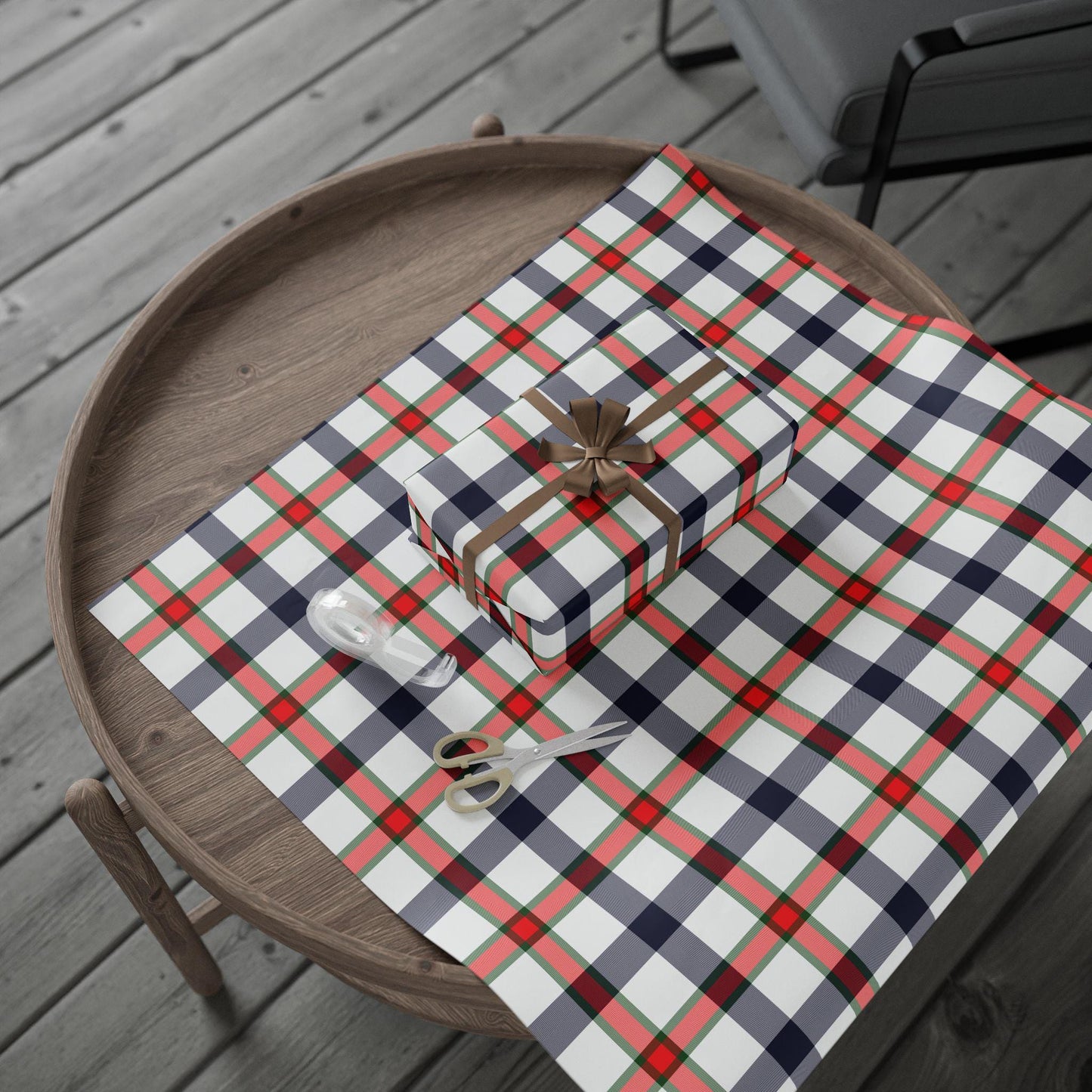 Plaid Wrapping Papers, Vintage Plaid GIFT WRAP, Raulph Lauren Christmas, Rustic Holiday, Plaid Festive HOLIDAY Paper