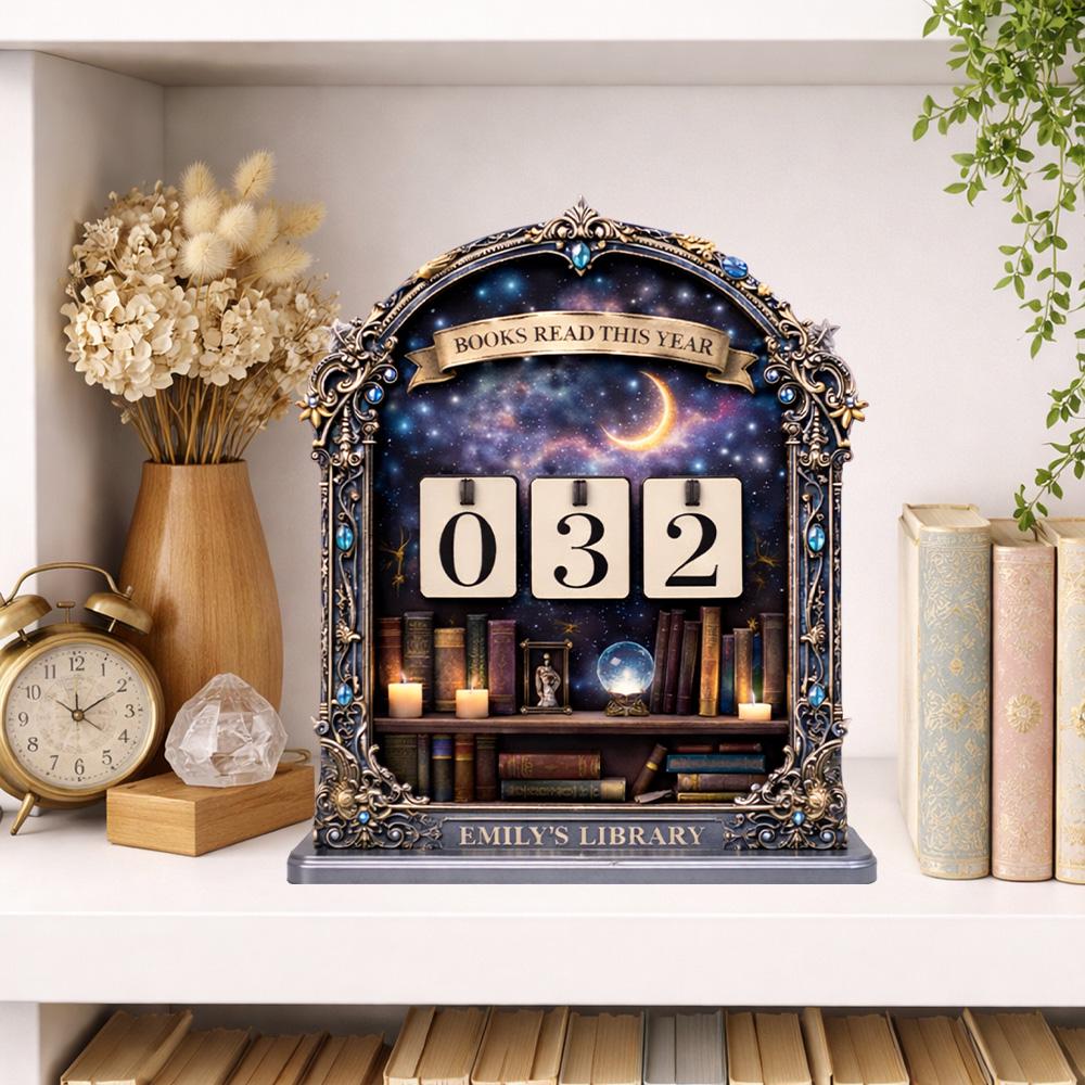 Personalized Celestial Dragon Book Tracker, Reading Counter, Book Lover Gift