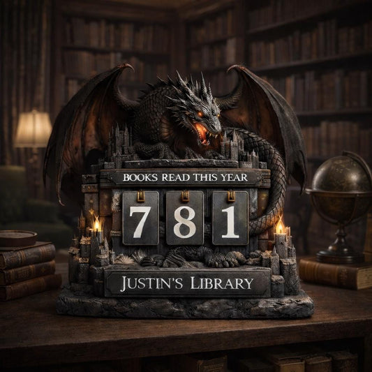 Dragon Book Reading Tracker, Gothic Library Decor, Fantasy Reader Gift