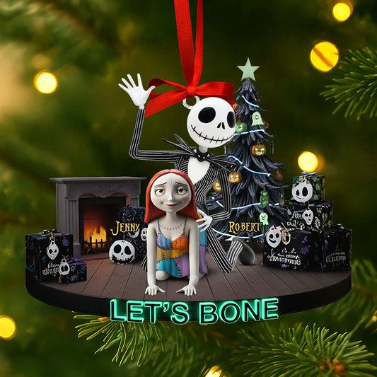 Mischievous Spooky Couple Christmas Ornament, Personalized Gifts For Couple