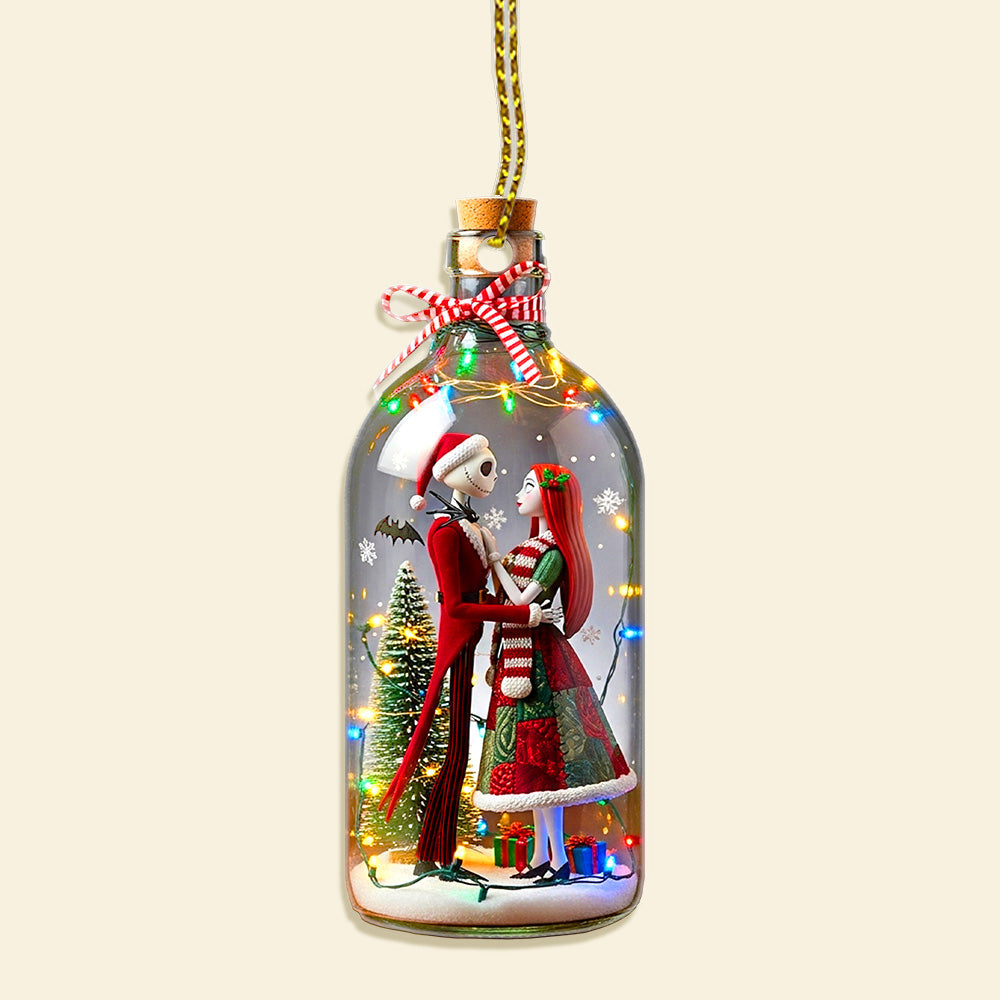 Skeleton Couple Christmas Ornament - Personalized Gifts For Couple
