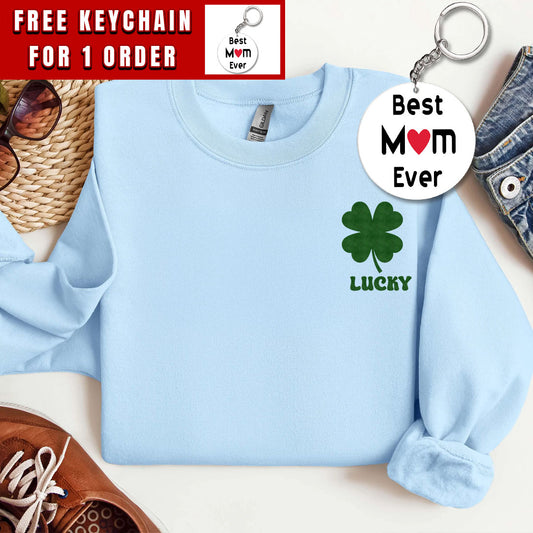 Clover Heart Sweatshirt, Shamrock Sweatshirt, Clover Hoodie, Clover Sweatshirt, Lucky Sweatshirt, Irish Shirt, St. Patrick's Day Gift