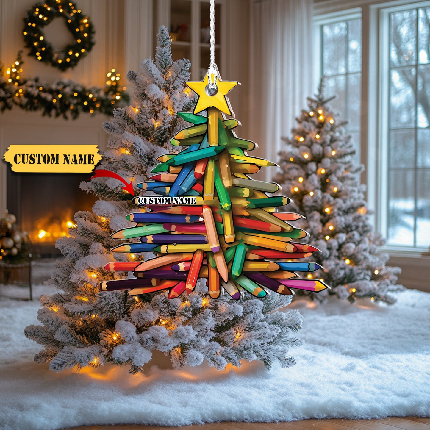 pencil christmas tree, Ornament Decoration, Ornament For Gift, Ornament Christmas