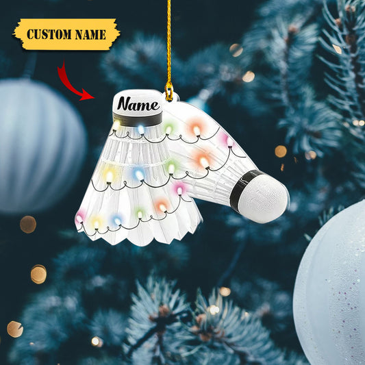 Personalized Badminton Ornament Badminton Ornament Christmas Tree Hanging Orname, Ornament Decoration, Ornament For Gift, Ornament Christmas