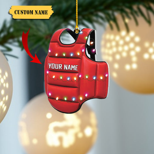 Personalized Boxing Ornament, Boxing Gloves Christmas Light Ornament, Custom Boxing Ornament, Kick Boxing Ornament, Gift for Boxing Lovers6, Ornament Decoration, Ornament For Gift, Ornament Christmas