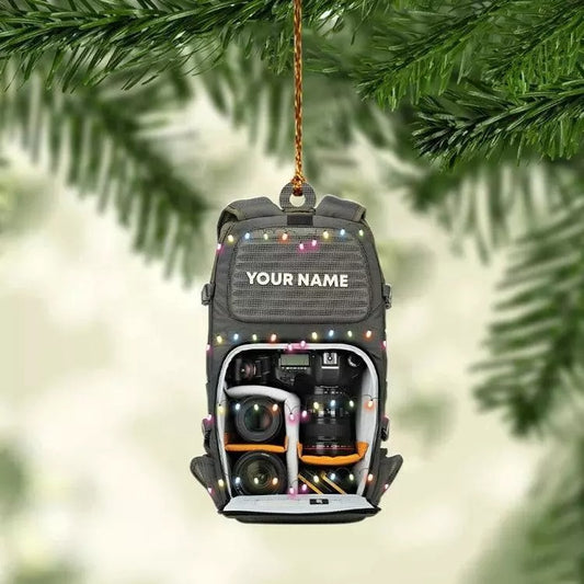 Personalized Camera light Christmas Ornament Gift For Camera Men Photographer, Ornament Decoration, Ornament For Gift, Ornament Christmas