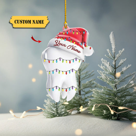 Personalized Dentistry Tooth decay Christmas Ornament, Christmas Dentist Gift, Ornament Decoration, Ornament For Gift, Ornament Christmas