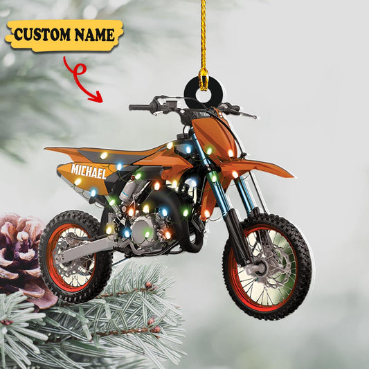 Personalized Motocross Ornament, Biker Christmas Ornament, Motorcycle Ornament, Dirt Bike Ornament, Ornament Decoration, Ornament For Gift, Ornament Christmas