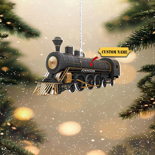 Train Christmas Hanging Ornament, Railroader Christmas Tree Decor, Ornament Decoration, Ornament For Gift, Ornament Christmas