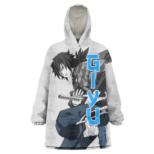 Giyu - Demon Slayer Wearable Blanket Hoodie Anime Japan Style TS04
