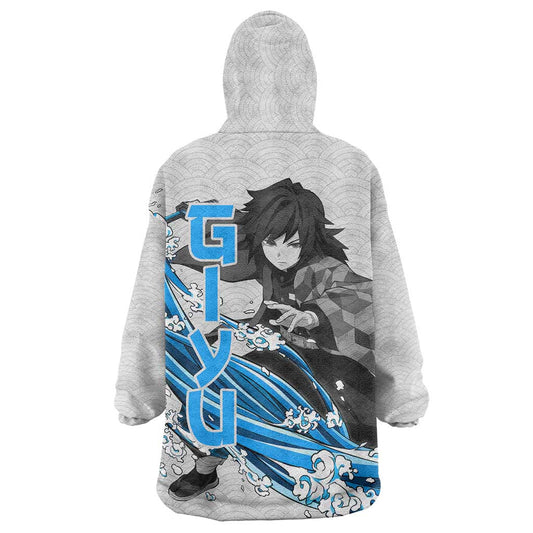 Giyu - Demon Slayer Wearable Blanket Hoodie Anime Japan Style TS04