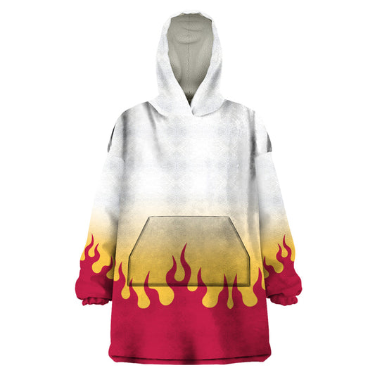 Kyojuro Rengoku Wearable Blanket Hoodie Demon Slayer TS04