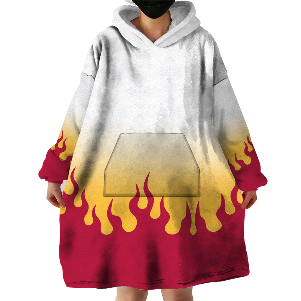 Kyojuro Rengoku Wearable Blanket Hoodie Demon Slayer TS04