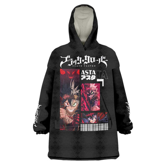 Asta - Black Clover Wearable Blanket Hoodie Anime Style TS04