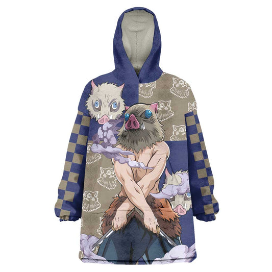 Hashibira Inosuke - Demon Slayer Wearable Blanket Hoodie Anime Style TS04