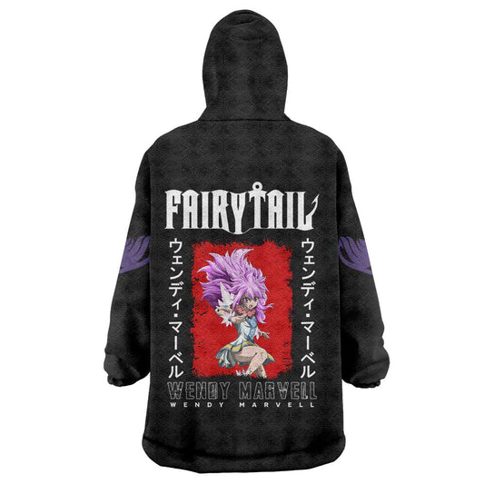 Wendy Marvell - Fairy Tail Wearable Blanket Hoodie Anime Style TS04
