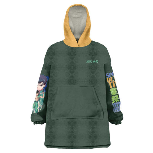 Yusuke Urameshi V4 Yuyu Hakusho Wearable Blanket Hoodie Japan Anime Style TS04
