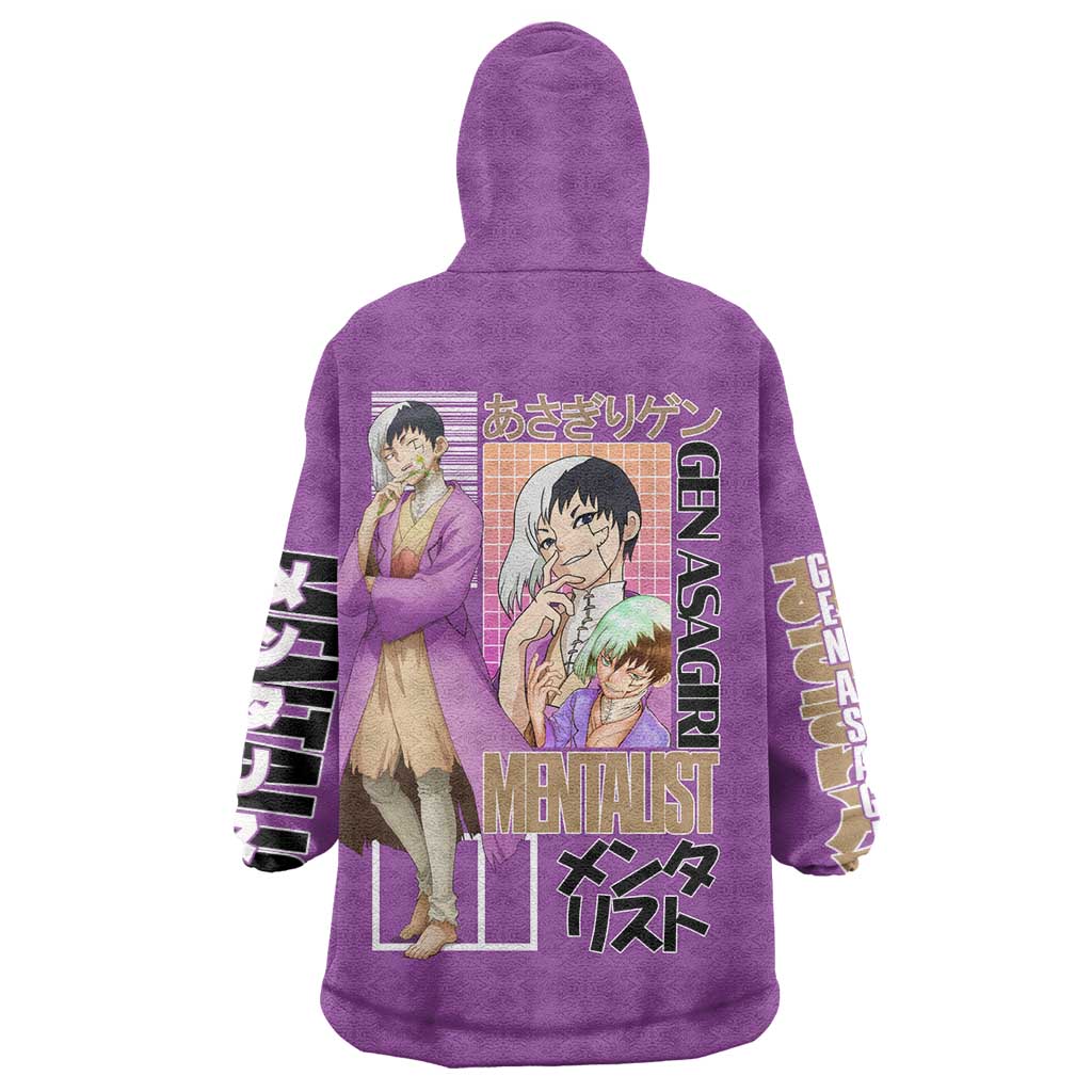 Gen Asagiri Dr. Stone Streetwear Wearable Blanket Hoodie Japan Anime Style TS04