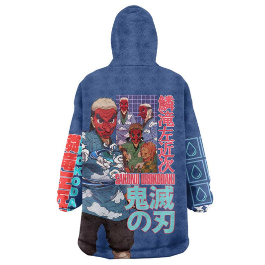 Sakonji Urokodaki V2 Demon Slayer Wearable Blanket Hoodie Japan Anime Style TS04