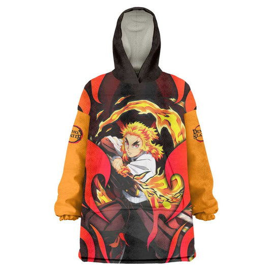 Rengoku Kyojuro - Demon Slayer Wearable Blanket Hoodie Anime Style TS04