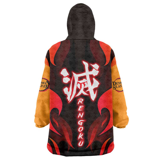 Rengoku Kyojuro - Demon Slayer Wearable Blanket Hoodie Anime Style TS04
