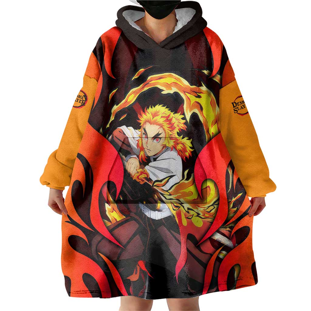 Rengoku Kyojuro - Demon Slayer Wearable Blanket Hoodie Anime Style TS04