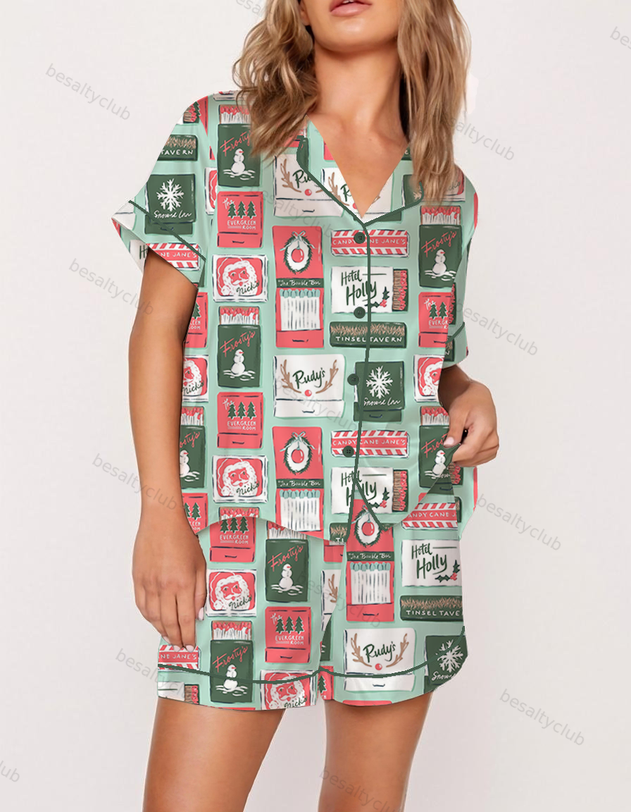 Chrismas Day Satin Pajama Set