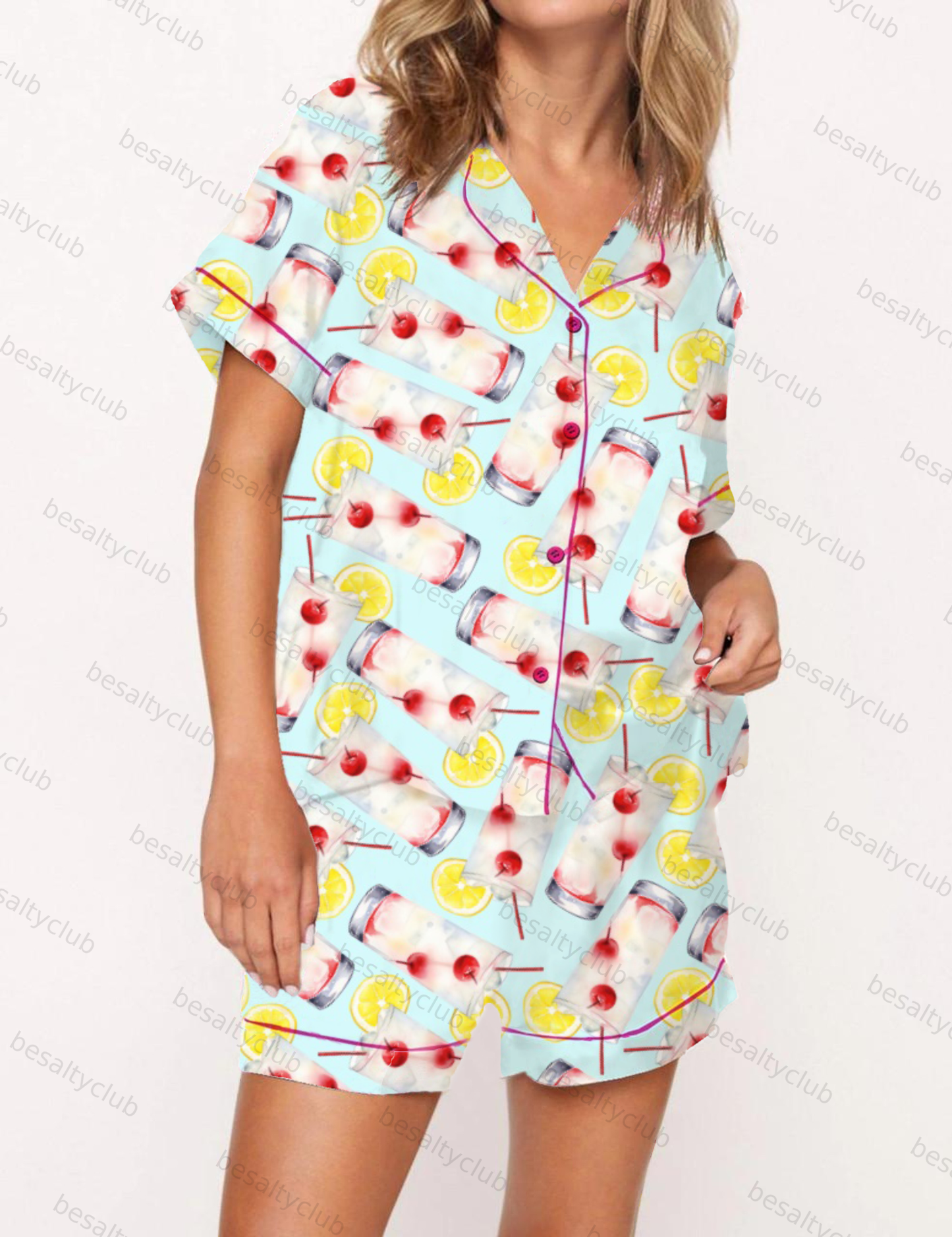 Drinks Satin Pajama Set