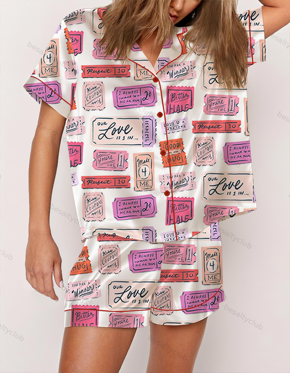 Love YourSelf Mental Health Satin Pajama Set