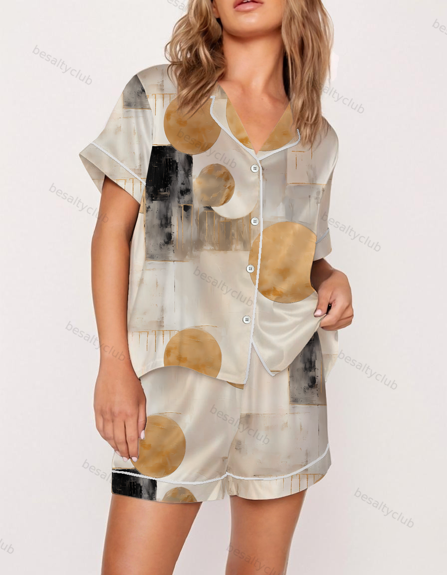 Minimalist Wabi-Sabi Satin Pajama Set