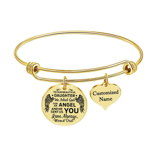 To Our Daughter - Love Always Customized Name Bracelet