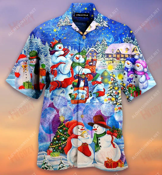 Christmas Time For Family Reunion Short Short Sleeve Shirt Hobbies Hawaiian T Shirts Hawaiian Crazy Shirts Funny Hawaiian Shirts, Hawaiian Shirt Gift, Christmas Gift