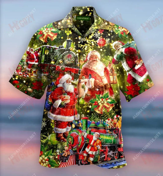 Santa Is Coming To You Short Hawaiian Shirt Hobbies Tropical Shirts Tactical Hawaiian Shirt Hawaiian Shirts For Women, Hawaiian Shirt Gift, Christmas Gift