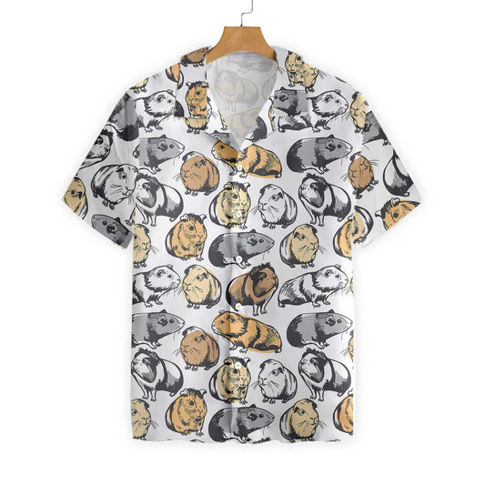 Classic Guinea Pig Seamless Design Hawaiian Shirt, Hawaiian For Gift