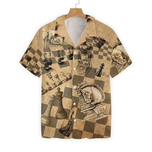 Chessman Pattern Vintage Design Morden Design Hawaiian Shirt, Hawaiian For Gift