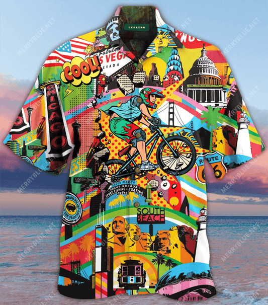 High Quality Amazing Cycling Hawaiian Shirt, Hawaiian Shirt Gift, Christmas Gift