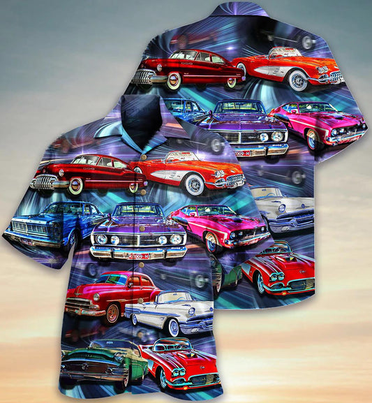 Collection Cars Color Mix Design Colorful Lights Design Hawaiian Shirt, Hawaiian Shirt Gift, Christmas Gift