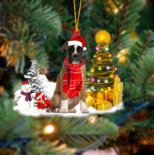 Boxer Christmas Ornament, Christmas Ornament Gift, Christmas Gift, Christmas Decoration