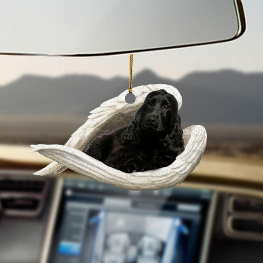 Black cocker spaniel Sleeping Angel Ornament, Christmas Ornament Gift, Christmas Gift, Christmas Decoration