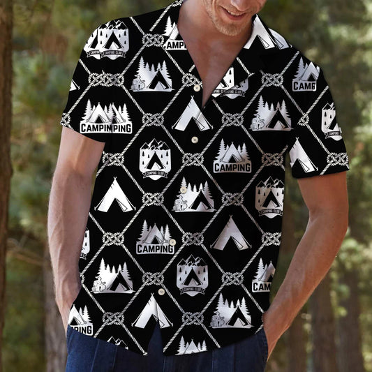 Camping For Vacation Deluxe Style Hawaiian Shirt, Hawaiian For Gift