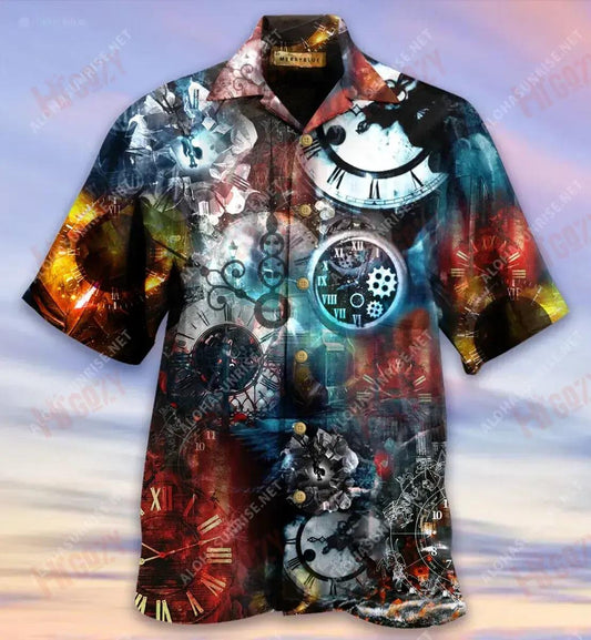 Magic Time Travel Unisex Hawaiian Shirt Hobbies Short Sleeve Tactical Hawaiian Shirt Hawaiian Shirt Pattern, Hawaiian Shirt Gift, Christmas Gift