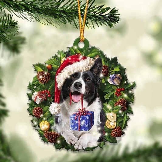 Border Collie and Christmas gift for her gift for him gift for Border Collie lover ornament, Christmas Ornament Gift, Christmas Gift, Christmas Decoration